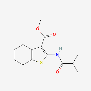 molecular formula C14H19NO3S B5529785 Methyl 2-(2-methylpropanoylamino)-4,5,6,7-tetrahydro-1-benzothiophene-3-carboxylate 