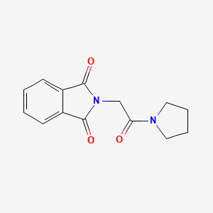 molecular formula C14H14N2O3 B5529886 2-[2-OXO-2-(PYRROLIDIN-1-YL)ETHYL]-2,3-DIHYDRO-1H-ISOINDOLE-1,3-DIONE 