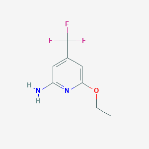 molecular formula C8H9F3N2O B055299 6-Ethoxy-4-(trifluoromethyl)pyridin-2-amine CAS No. 117519-14-9