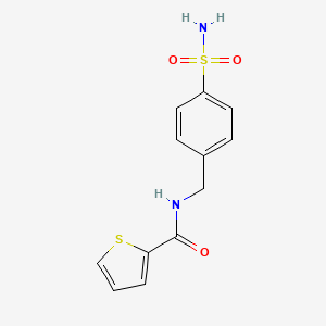 molecular formula C12H12N2O3S2 B5529945 N-[(4-sulfamoylphenyl)methyl]thiophene-2-carboxamide 