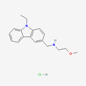 molecular formula C18H23ClN2O B5529975 N-[(9-ethylcarbazol-3-yl)methyl]-2-methoxyethanamine;hydrochloride 