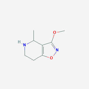 molecular formula C8H12N2O2 B055300 3-Methoxy-4-methyl-4,5,6,7-tetrahydroisoxazolo[4,5-c]pyridine CAS No. 113932-54-0