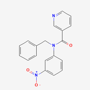 molecular formula C19H15N3O3 B5530068 N-benzyl-N-(3-nitrophenyl)pyridine-3-carboxamide 