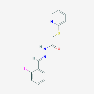 molecular formula C14H12IN3OS B5530110 N-[(E)-(2-iodophenyl)methylideneamino]-2-pyridin-2-ylsulfanylacetamide 