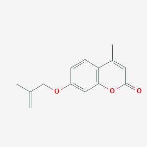 molecular formula C14H14O3 B5530119 4-Methyl-7-(2-methylallyloxy)-2H-1-benzopyran-2-one 