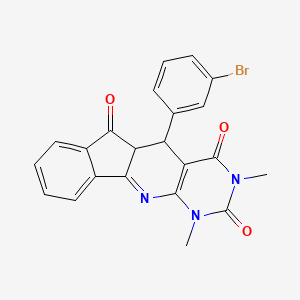 molecular formula C22H16BrN3O3 B5530122 2-(3-bromophenyl)-5,7-dimethyl-5,7,9-triazatetracyclo[8.7.0.03,8.011,16]heptadeca-3(8),9,11,13,15-pentaene-4,6,17-trione 