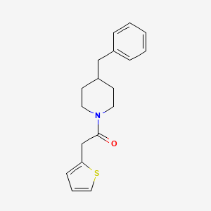 molecular formula C18H21NOS B5530123 1-(4-Benzylpiperidin-1-yl)-2-(thiophen-2-yl)ethanone 