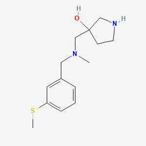 molecular formula C14H22N2OS B5530126 3-({methyl[3-(methylthio)benzyl]amino}methyl)-3-pyrrolidinol dihydrochloride 