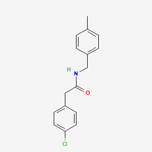 molecular formula C16H16ClNO B5530242 2-(4-chlorophenyl)-N-[(4-methylphenyl)methyl]acetamide 