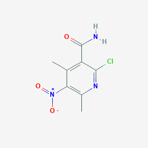 molecular formula C8H8ClN3O3 B5530309 2-Chloro-4,6-dimethyl-5-nitropyridine-3-carboxamide 