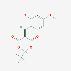 molecular formula C18H22O6 B5530476 2-tert-butyl-5-[(2,4-dimethoxyphenyl)methylidene]-2-methyl-1,3-dioxane-4,6-dione 
