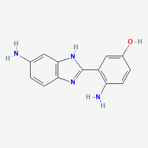 molecular formula C13H12N4O B5530711 4-Amino-3-(5-aminobenzimidazol-2-yl)phenol 