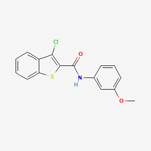 molecular formula C16H12ClNO2S B5530785 3-chloro-N-(3-methoxyphenyl)-1-benzothiophene-2-carboxamide CAS No. 113424-97-8
