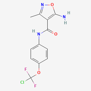 molecular formula C12H10ClF2N3O3 B5530848 5-amino-N-[4-[chloro(difluoro)methoxy]phenyl]-3-methyl-1,2-oxazole-4-carboxamide CAS No. 524036-07-5