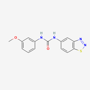 molecular formula C14H12N4O2S B5530896 3-(1,2,3-Benzothiadiazol-5-YL)-1-(3-methoxyphenyl)urea 