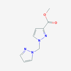 molecular formula C9H10N4O2 B5530958 Methyl 1-((1H-pyrazol-1-yl)methyl)-1H-pyrazole-3-carboxylate CAS No. 1001499-89-3