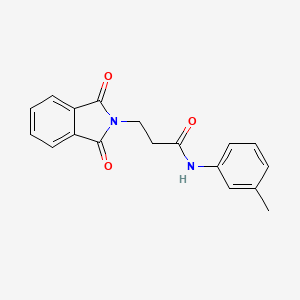 molecular formula C18H16N2O3 B5531030 3-(1,3-dioxo-2,3-dihydro-1H-isoindol-2-yl)-N-(3-methylphenyl)propanamide 