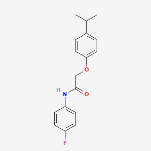 molecular formula C17H18FNO2 B5531114 N-(4-fluorophenyl)-2-(4-propan-2-ylphenoxy)acetamide 
