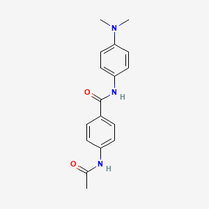 molecular formula C17H19N3O2 B5531208 4-(acetylamino)-N-[4-(dimethylamino)phenyl]benzamide 