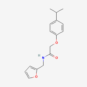 molecular formula C16H19NO3 B5531233 N-(2-furylmethyl)-2-(4-isopropylphenoxy)acetamide 