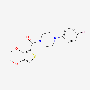 molecular formula C17H17FN2O3S B5531278 2,3-dihydrothieno[3,4-b][1,4]dioxin-5-yl[4-(4-fluorophenyl)piperazino]methanone 