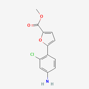 molecular formula C12H10ClNO3 B5531317 Methyl 5-(4-amino-2-chlorophenyl)furan-2-carboxylate CAS No. 886494-64-0