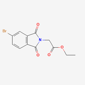 molecular formula C12H10BrNO4 B5531419 Ethyl 2-(5-bromo-1,3-dioxoisoindol-2-yl)acetate 