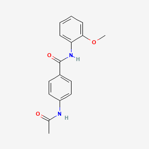 molecular formula C16H16N2O3 B5531469 4-acetamido-N-(2-methoxyphenyl)benzamide 