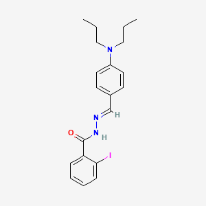 molecular formula C20H24IN3O B5531481 N'-[(E)-[4-(Dipropylamino)phenyl]methylidene]-2-iodobenzohydrazide 