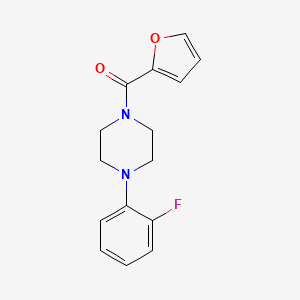 molecular formula C15H15FN2O2 B5531555 [4-(2-FLUOROPHENYL)PIPERAZINO](2-FURYL)METHANONE 