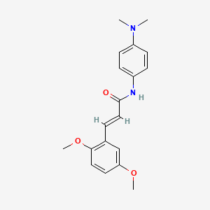 molecular formula C19H22N2O3 B5531575 (2E)-3-(2,5-dimethoxyphenyl)-N-[4-(dimethylamino)phenyl]-2-propenamide 