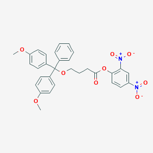 molecular formula C31H28N2O9 B055316 2,4-Dinitrophenyl-4-O-(4,4'-dimethoxytrityl)butyrate CAS No. 123658-23-1