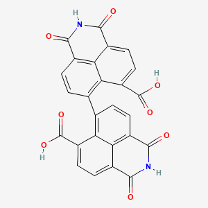 molecular formula C26H12N2O8 B5531640 7-(7-Carboxy-1,3-dioxobenzo[de]isoquinolin-6-yl)-1,3-dioxobenzo[de]isoquinoline-6-carboxylic acid 