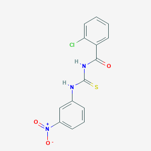 molecular formula C14H10ClN3O3S B5531693 2-chloro-N-[(3-nitrophenyl)carbamothioyl]benzamide 