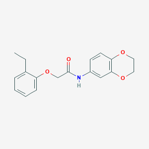 molecular formula C18H19NO4 B5531703 N-(2,3-dihydro-1,4-benzodioxin-6-yl)-2-(2-ethylphenoxy)acetamide 