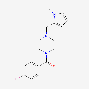 molecular formula C17H20FN3O B5531720 1-(4-FLUOROBENZOYL)-4-[(1-METHYLPYRROL-2-YL)METHYL]PIPERAZINE 