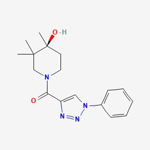 molecular formula C17H22N4O2 B5531780 [(4S)-4-hydroxy-3,3,4-trimethylpiperidin-1-yl]-(1-phenyltriazol-4-yl)methanone 