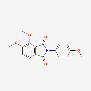 molecular formula C17H15NO5 B5531874 4,5-DIMETHOXY-2-(4-METHOXYPHENYL)-2,3-DIHYDRO-1H-ISOINDOLE-1,3-DIONE 