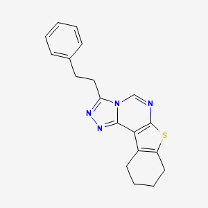 molecular formula C19H18N4S B5532054 3-PHENETHYL-8,9,10,11-TETRAHYDRO[1]BENZOTHIENO[3,2-E][1,2,4]TRIAZOLO[4,3-C]PYRIMIDINE 