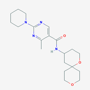 molecular formula C20H30N4O3 B5532105 N-1,9-dioxaspiro[5.5]undec-4-yl-4-methyl-2-piperidin-1-ylpyrimidine-5-carboxamide 