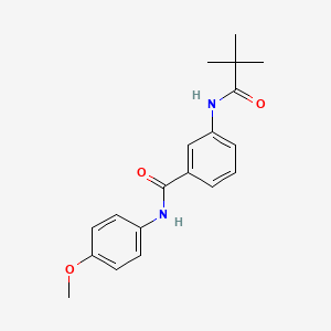 molecular formula C19H22N2O3 B5532133 3-(2,2-DIMETHYLPROPANAMIDO)-N-(4-METHOXYPHENYL)BENZAMIDE 