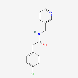 molecular formula C14H13ClN2O B5532173 2-(4-chlorophenyl)-N-(pyridin-3-ylmethyl)acetamide 