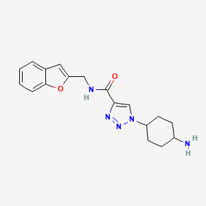 molecular formula C18H21N5O2 B5532287 1-(cis-4-aminocyclohexyl)-N-(1-benzofuran-2-ylmethyl)-1H-1,2,3-triazole-4-carboxamide 