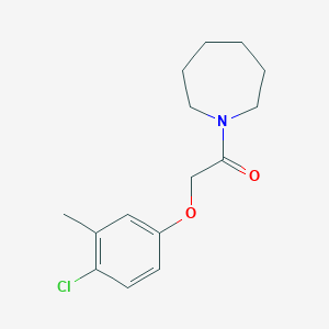 molecular formula C15H20ClNO2 B5532298 1-(azepan-1-yl)-2-(4-chloro-3-methylphenoxy)ethan-1-one 
