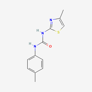 molecular formula C12H13N3OS B5532326 1-(4-Methylphenyl)-3-(4-methyl-1,3-thiazol-2-yl)urea 