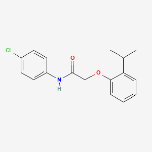 molecular formula C17H18ClNO2 B5532371 N-(4-chlorophenyl)-2-(2-propan-2-ylphenoxy)acetamide 