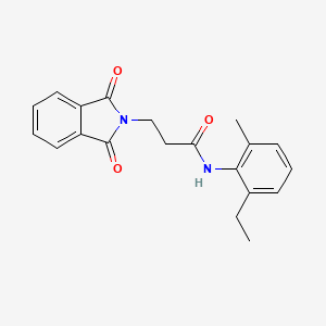 molecular formula C20H20N2O3 B5532391 3-(1,3-DIOXO-2,3-DIHYDRO-1H-ISOINDOL-2-YL)-N-(2-ETHYL-6-METHYLPHENYL)PROPANAMIDE 