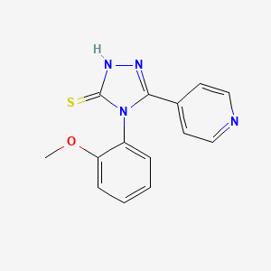 molecular formula C14H12N4OS B5532431 4-(2-methoxyphenyl)-5-pyridin-4-yl-4H-1,2,4-triazole-3-thiol 