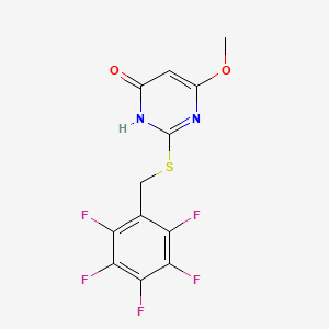 molecular formula C12H7F5N2O2S B5532432 6-Methoxy-2-[(pentafluorobenzyl)sulfanyl]pyrimidin-4-ol 