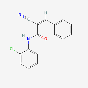 molecular formula C16H11ClN2O B5532488 (Z)-N-(2-chlorophenyl)-2-cyano-3-phenylprop-2-enamide 
